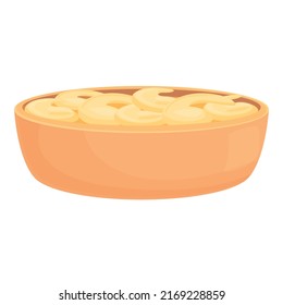 Restaurant dish icon cartoon vector. Spanish food. Tapas soup