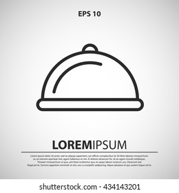 restaurant dish icon. restaurant dish line icon