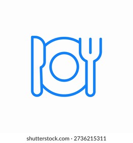 restaurant dish icon sign vector
