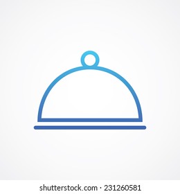 Restaurant Dish icon, vector illustration. Simple Flat Metro design style. ESP10