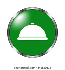 Restaurant dish - paper vector icon