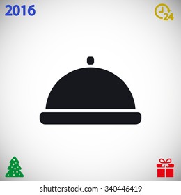 Restaurant dish  vector icon