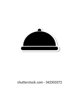 Restaurant dish - vector icon with shadow