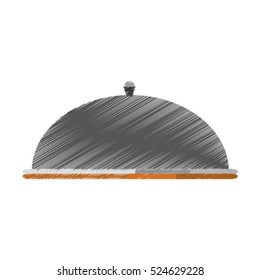 restaurant dome cloche icon vector illustration graphic design