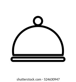 restaurant dome cloche icon vector illustration graphic design