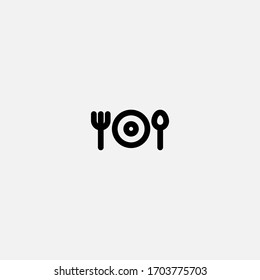 restaurant eating tools icon vector illustrator sign