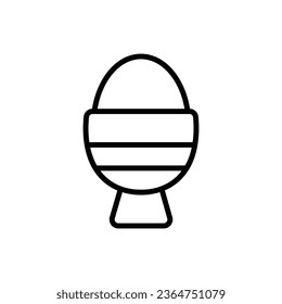 Restaurant Egg Outline Icon Vector Illustration