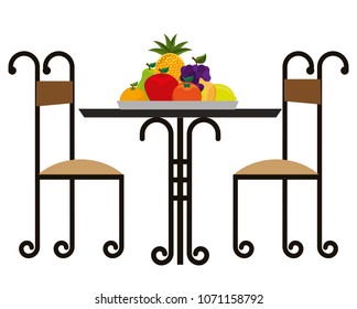 restaurant elegant table with fruits