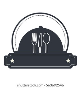 restaurant emblem with cutlery