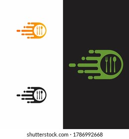 Restaurant Fast Food Delivery logo designs concept vector, Food Iconic logo stock illustration