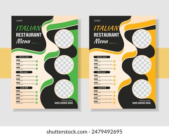 Restaurant fast food menu Design Template. Food Menu Card Design. Menu Card Design For Restaurant.