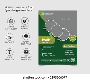 Restaurant Fast Food Supplies Business Flyer Template Design Template