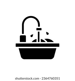 Ilustración vectorial de iconos rellenos de grifo del restaurante