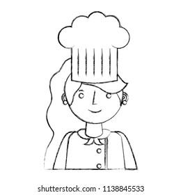 restaurant female chef avatar character