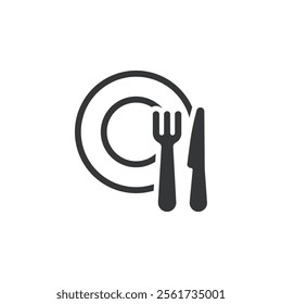 Restaurant flat glyph icon. Perfect pixel on transparent background