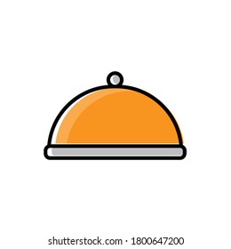 Restaurant flat icon. Design template vector