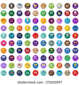 Restaurant Flat Icons Set - Isolated: Vector Illustration, Graphic Design. Collection Of Colorful Icons. For Web, Websites, Print, Presentation Templates, Mobile Applications And Promotional Materials