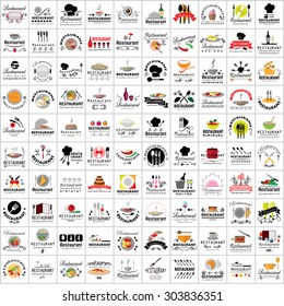 Restaurant Flat Icons Set: Vector Illustration, Graphic Design. Collection Of Colorful Icons. For Web, Websites, Print, Presentation Templates, Mobile Applications And Promotional Materials