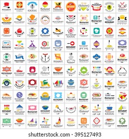 Restaurant Flat Icons Set-Isolated On White Background.Vector Illustration,Graphic Design.Colorful Icons.For Web,Websites,Print,Presentation Templates,Mobile Applications And Promotional Materials