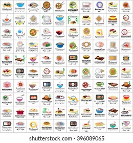 Restaurant Flat Icons Set-Isolated On White Background.Vector Illustration,Graphic Design.For Web,App,Websites,Print,Presentation Templates,Mobile Applications And Promotional Materials.Asian Concept