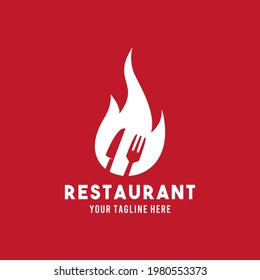 Restaurant flat style design symbol logo illustration vector graphic template