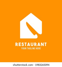 Símbolo de diseño de estilo plano de restaurante ilustración de logotipo plantilla vectorial