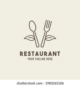 Símbolo de diseño de estilo plano de restaurante ilustración de logotipo plantilla vectorial