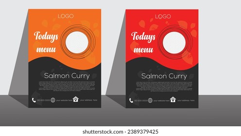 Restaurant Flyer Design with graphic elements