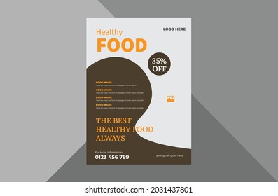 Design-Vorlage für Restaurantflyer. Hamburger Pizza Restaurant neue Speisekarte Promotion Plakatdesign. a4-Vorlage, Broschüren-Design, Cover, Flyer, Poster, druckfertig