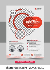 Restaurant Flyer Design template  For Your Food Company