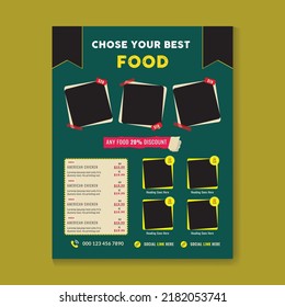 Restaurant Flyer Menu Template, Restaurant Menu, Chinese Food Menu Flyer, Restaurant Flyer, Restaurant Steak House Advertising Business Flyer