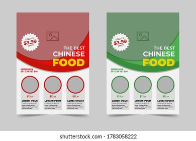 Restaurant Flyer Template Design Brochure, Annual Report, Magazine, Poster, Corporate, Flyer, layout modern size A4 Template, Easy to use and edit.