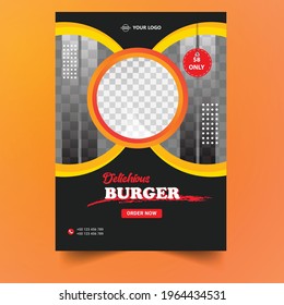 Restaurant flyer template with Vector