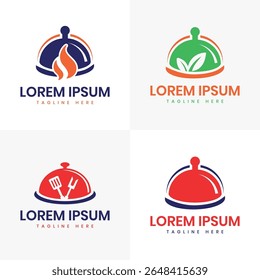 Restaurant food business logo design collection bundle food service 