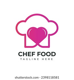 Restaurant food chef pizza vector logo template illustration