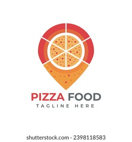 Restaurant food chef pizza vector logo template illustration