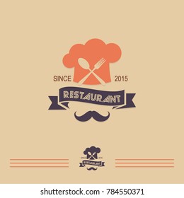 restaurant food chef vintage company logo