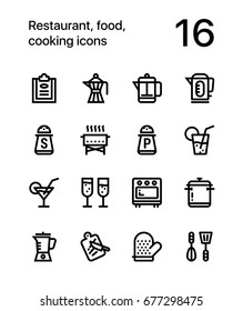 Restaurant, food, cooking icons for web and mobile design pack 2