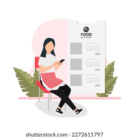 restaurant food delivery vector illustration