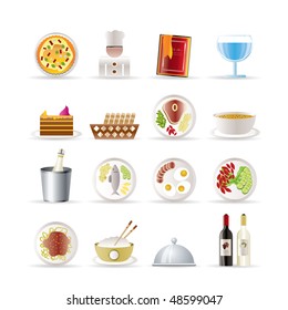 Restaurant, food and drink icons - vector icon set