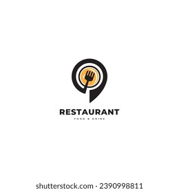 Restaurant-Küche einfache flache Logo-Design Vektorgrafik-Symbol-Element