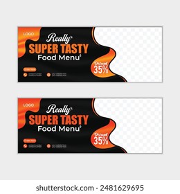 Restaurant food Facebook cover design