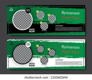 restaurant food flyer template design vector illustration