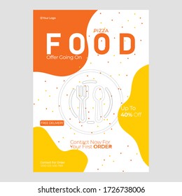 Restaurant food flyer template, modern food menu flyer design, dinner buffet offer Commercial Use