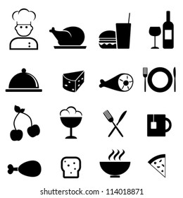 Restaurant and food icon set