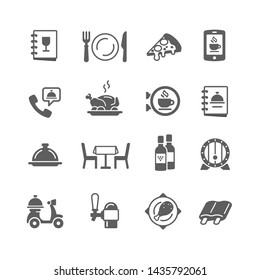 Restaurant and food icon set