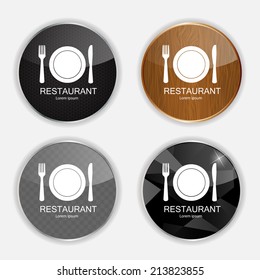 Restaurant Food Icon Set Vector Illustration EPS10