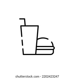 Restaurant, Food, Kitchen Dotted Line Icon Vector Illustration Logo Template. Suitable For Many Purposes.