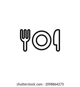 Restaurante, Comida, Icono De Cocina, Diseñado Para Web Y App. Icono sencillo para su proyecto