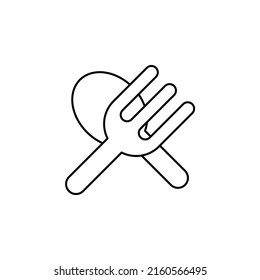 Restaurant, Essen, Küche Thin Line Symbol Vektorgrafik Logo Vorlage. Geeignet für viele Zwecke.